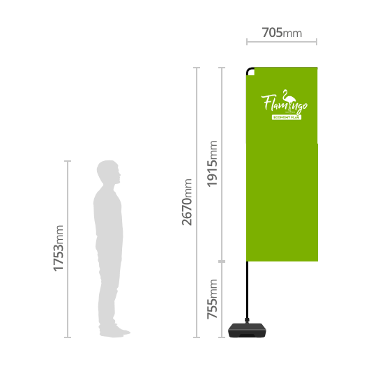 Flamingo Flag Dimensions